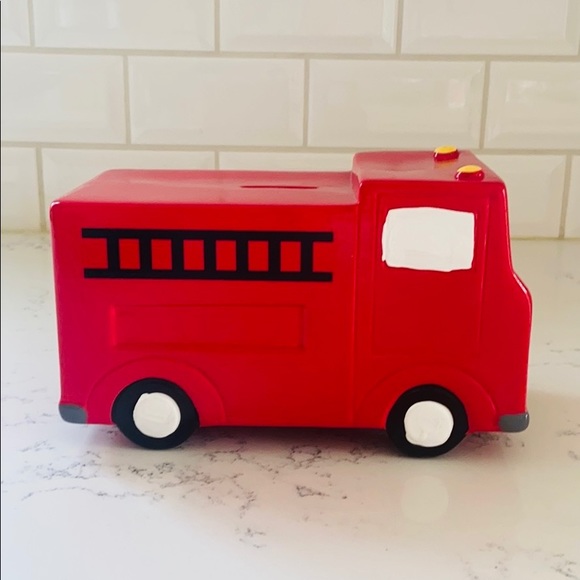 Isaac Jacobs Fire Truck Coin Bank - Picture 6 of 16